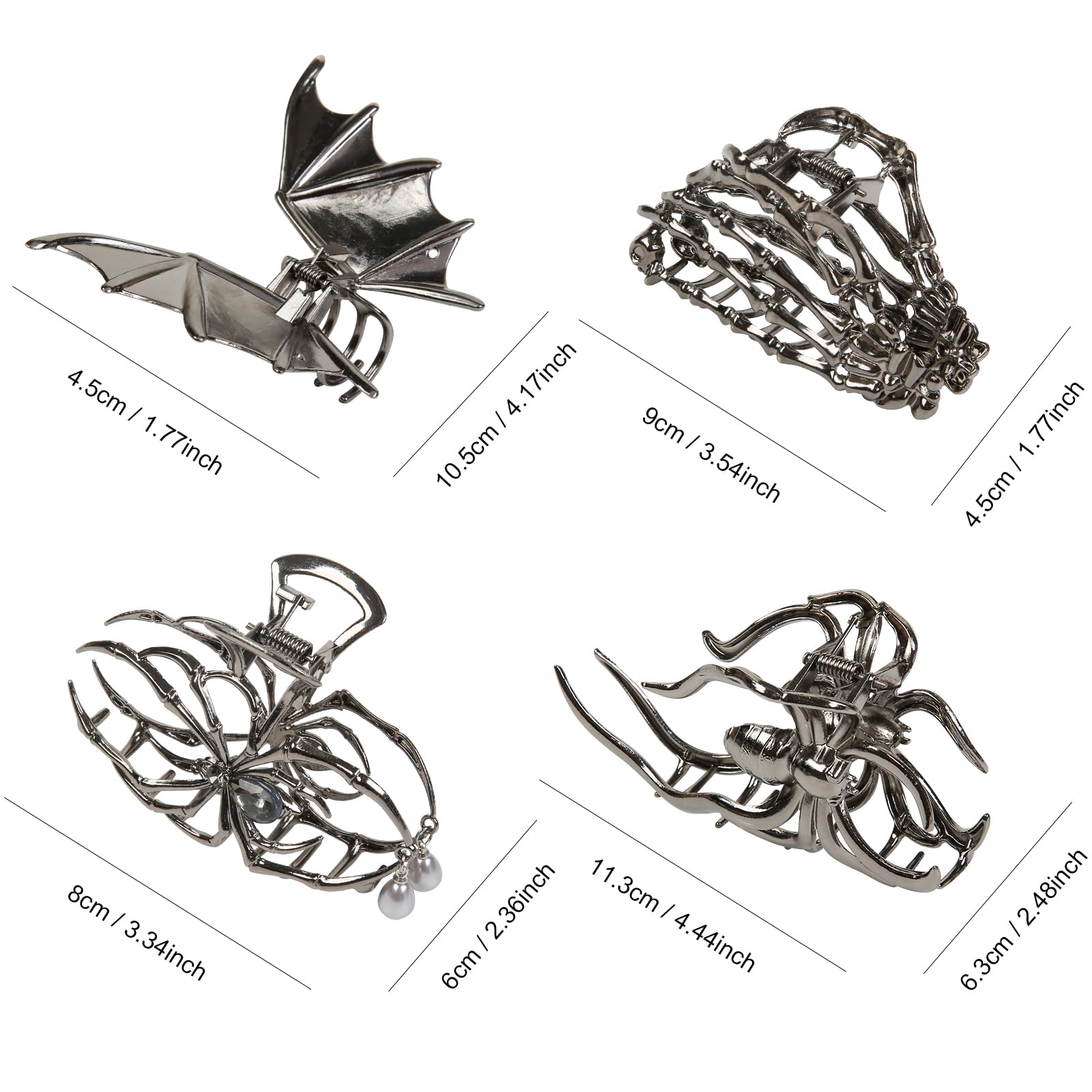 TEBIEKOY bat hair clip offers bold gothic accent for Halloween outfits.
