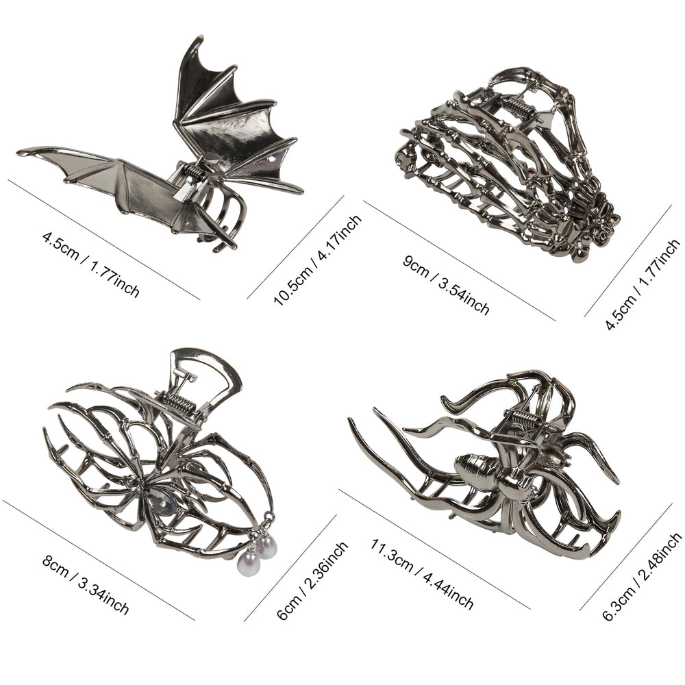 TEBIEKOY bat hair clip offers bold gothic accent for Halloween outfits.