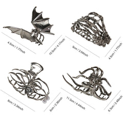 TEBIEKOY bat hair clip offers bold gothic accent for Halloween outfits.
