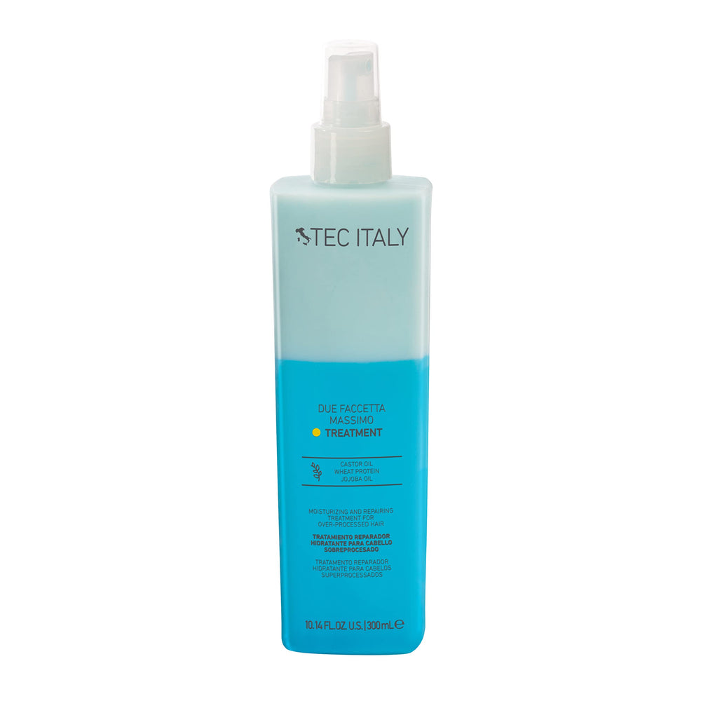 Tec Italy Due Faccetta Massimo bottle-application for hydro-nourishment with shine on damaged hair.