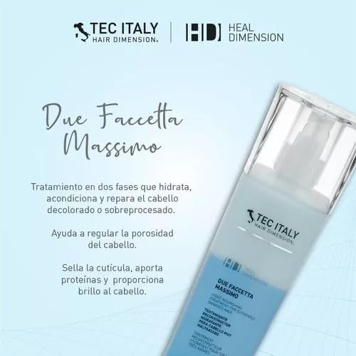 Tec Italy Due Faccetta Massimo hair shine close-up reveals glossy cuticle.