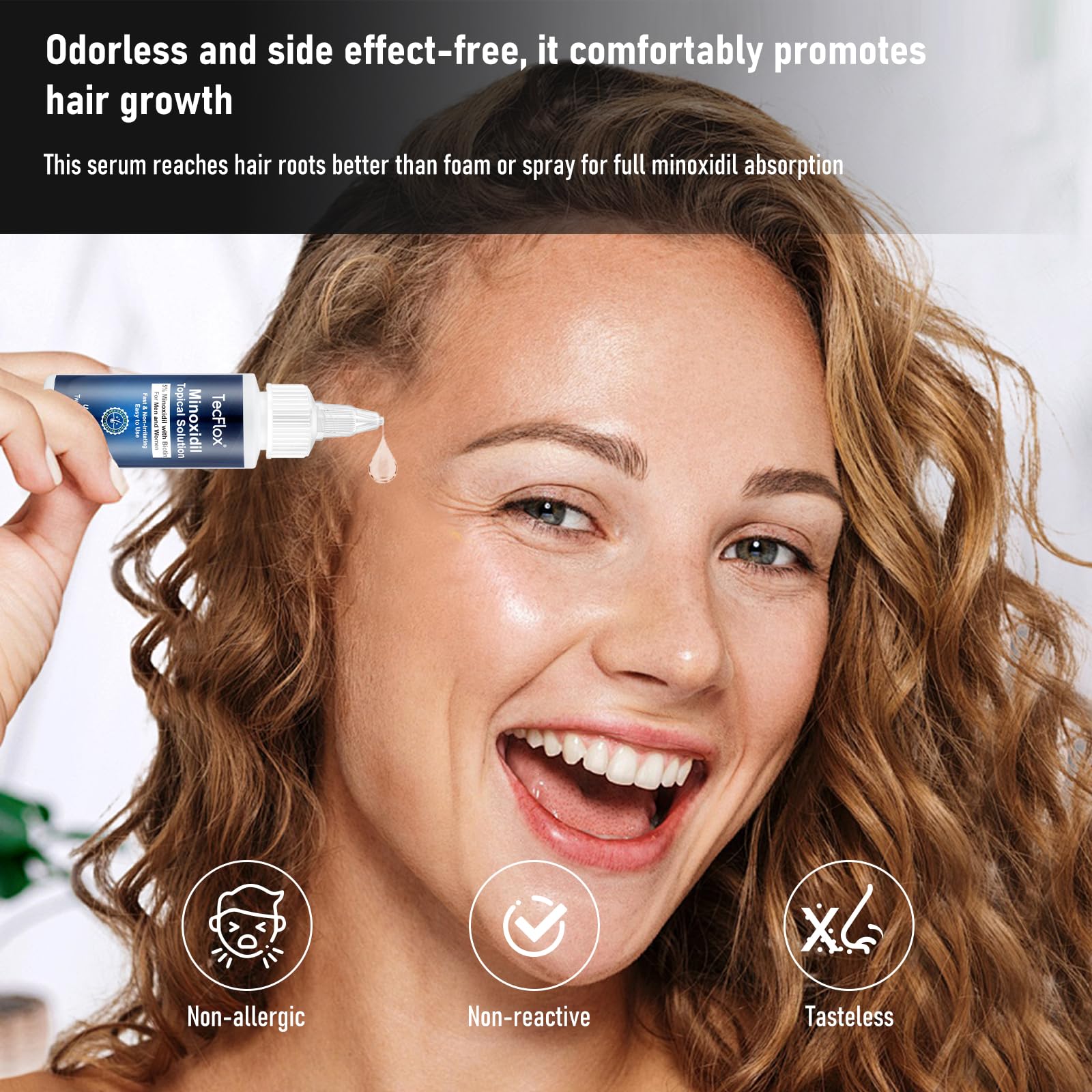 TecFlox for men demonstrates easy daily scalp use