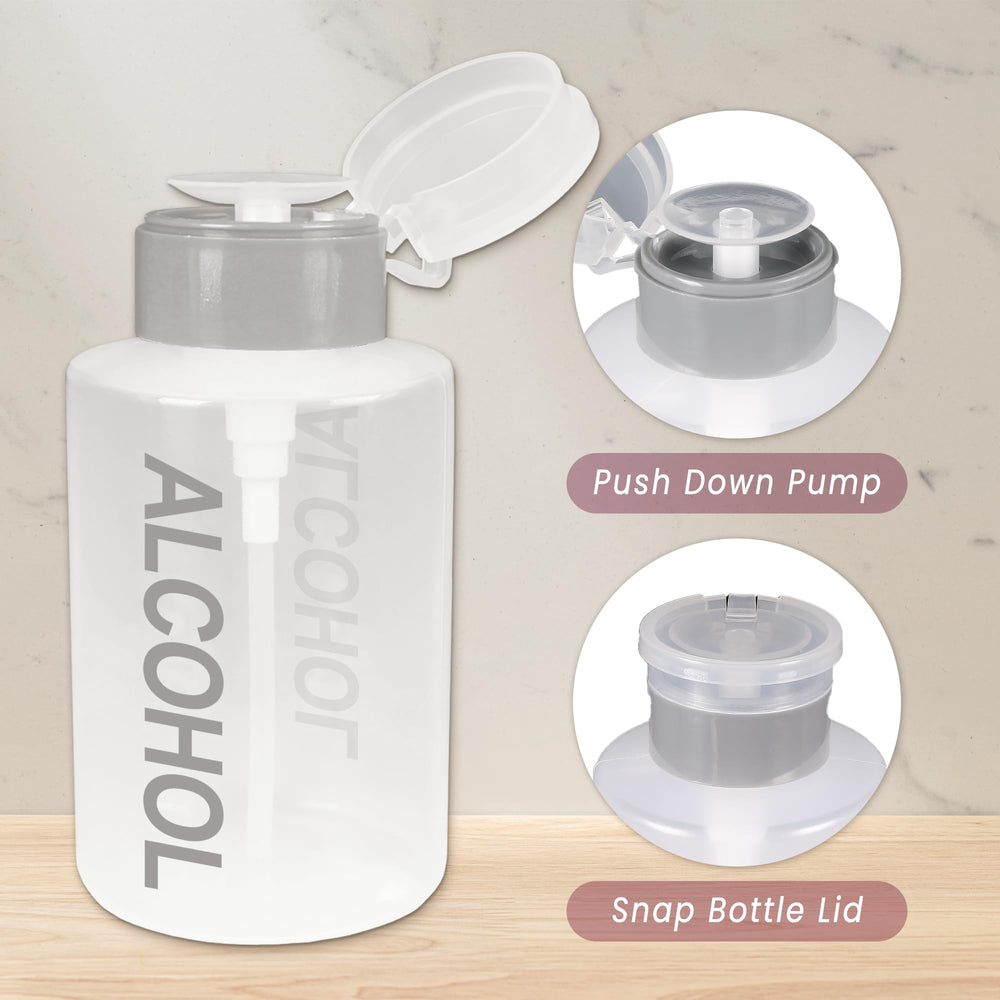 Tech-Med botella clara etiquetada, estilo elegante para bano o spa