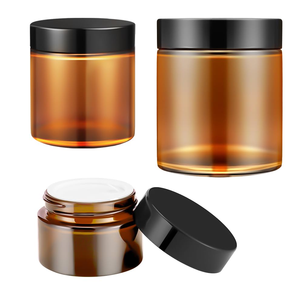 Frasco ámbar Tecohouse de 4oz con tapa hermética protege cremas de la luz