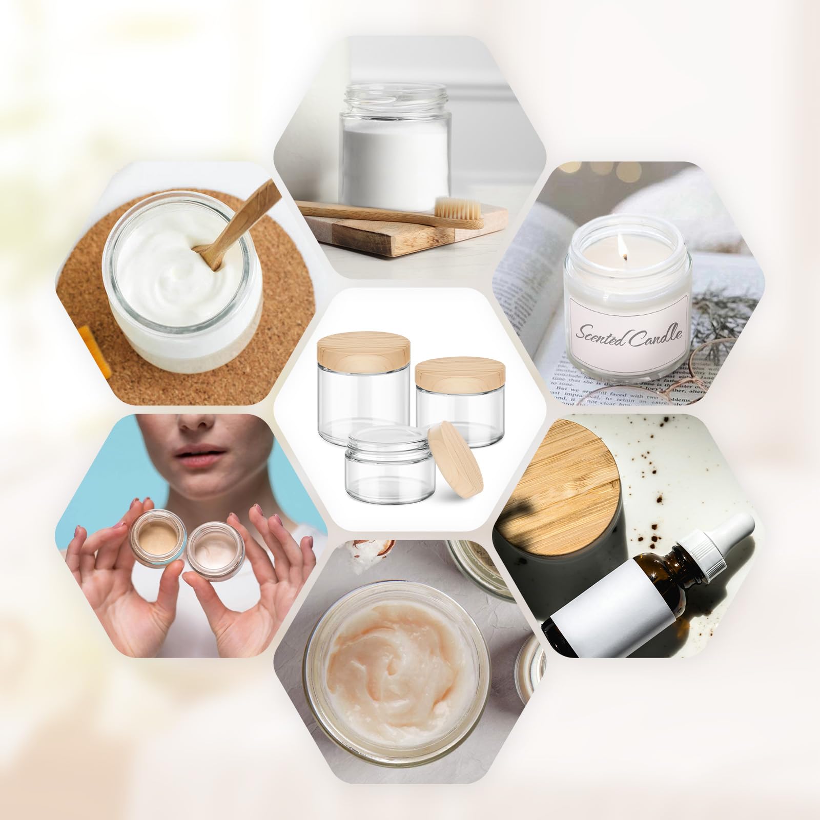 Tecohouse transparent containers are travel-friendly for on-the-go creams.