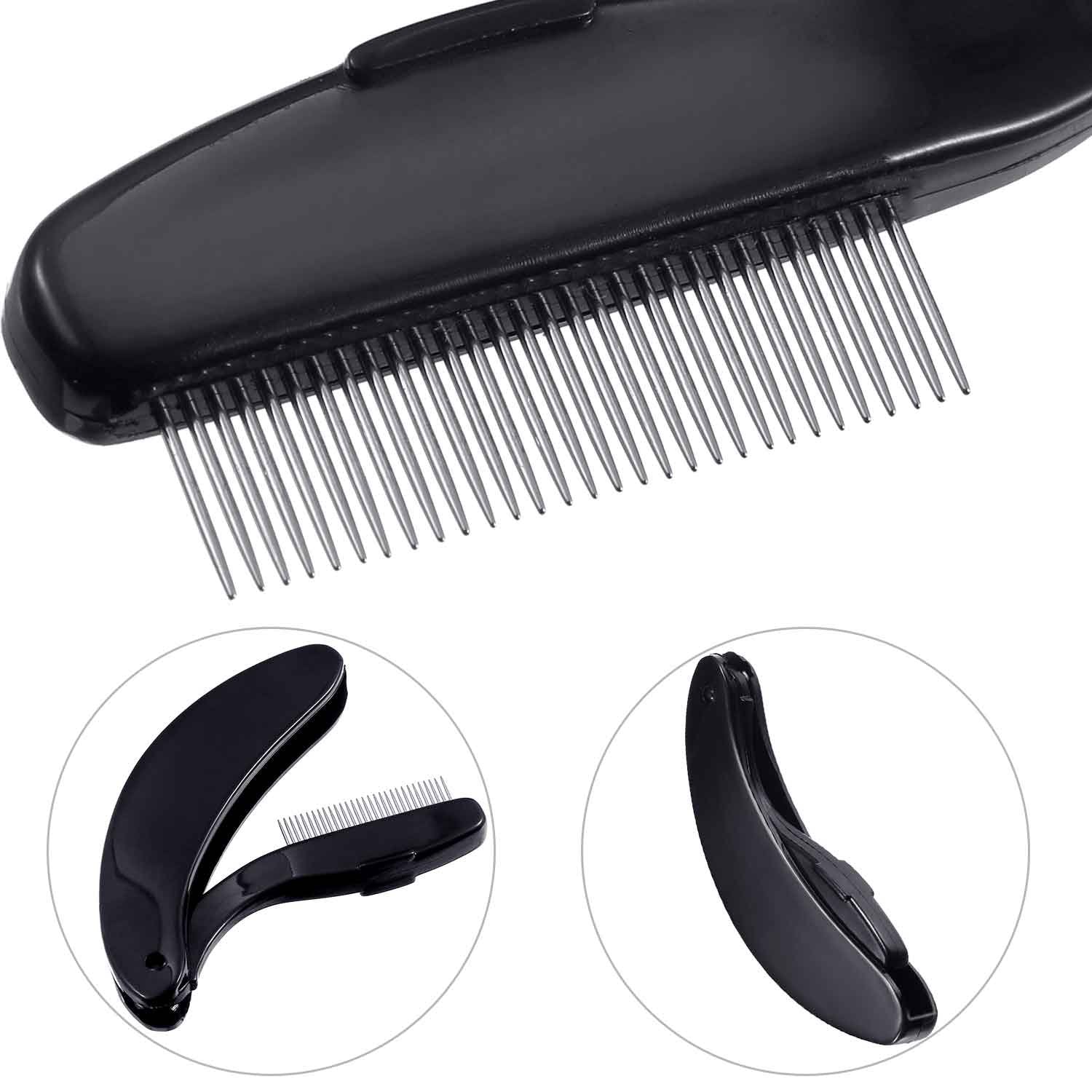 TecUnite eyebrow comb metal teeth for firm brow shaping.