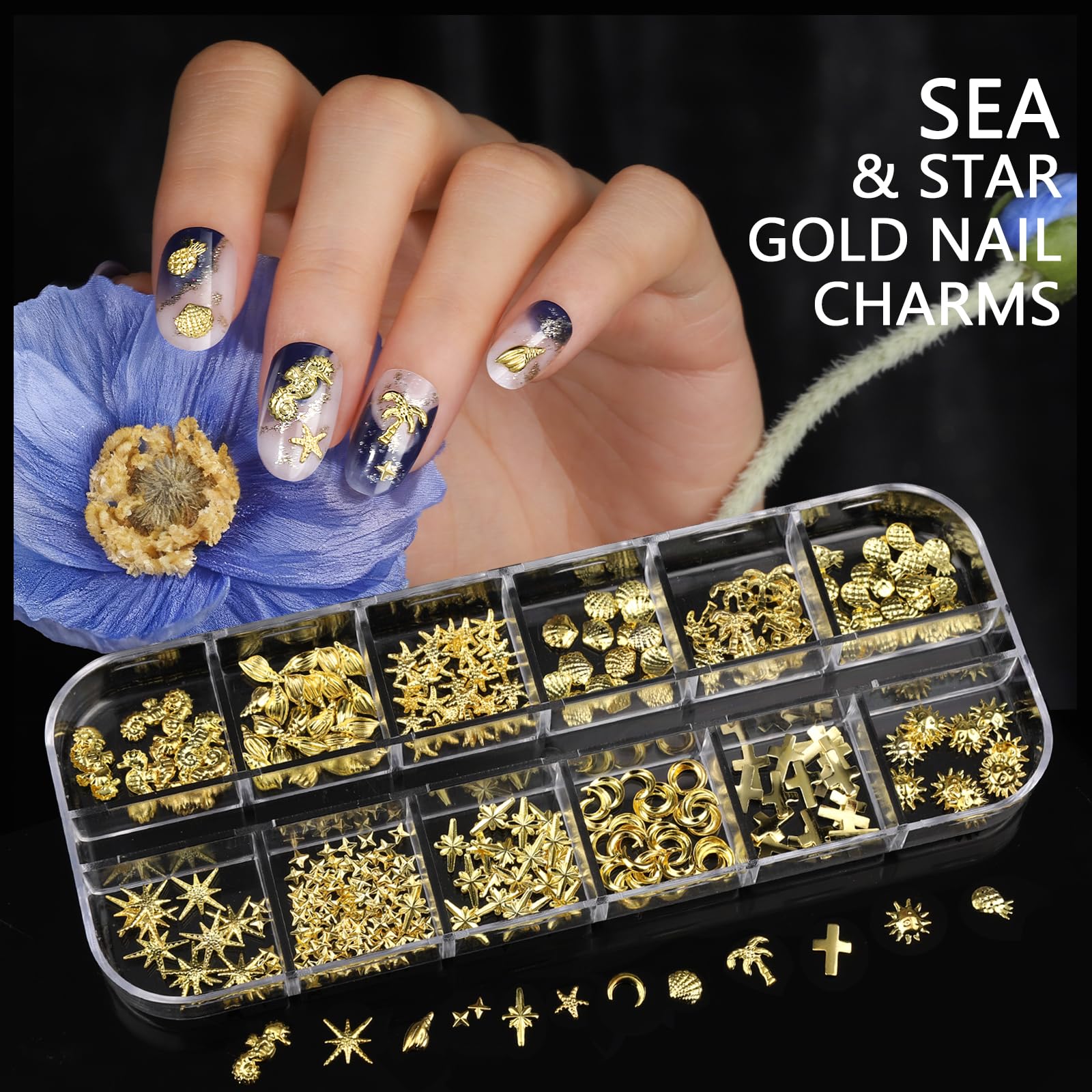 Teenior Y2K nail embellishments with 12 styles for trendy looks