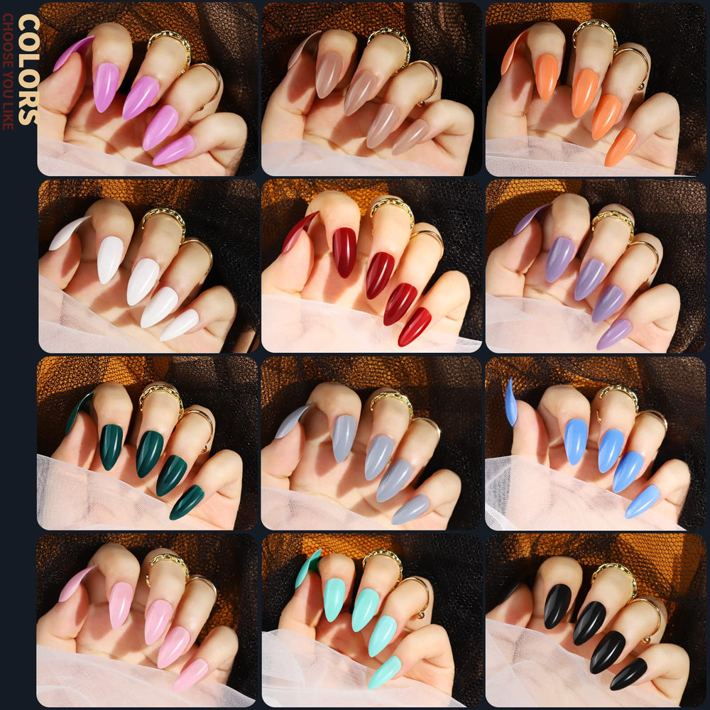 Teenitor 12-color almond nails box offers versatile hues for everyday looks.