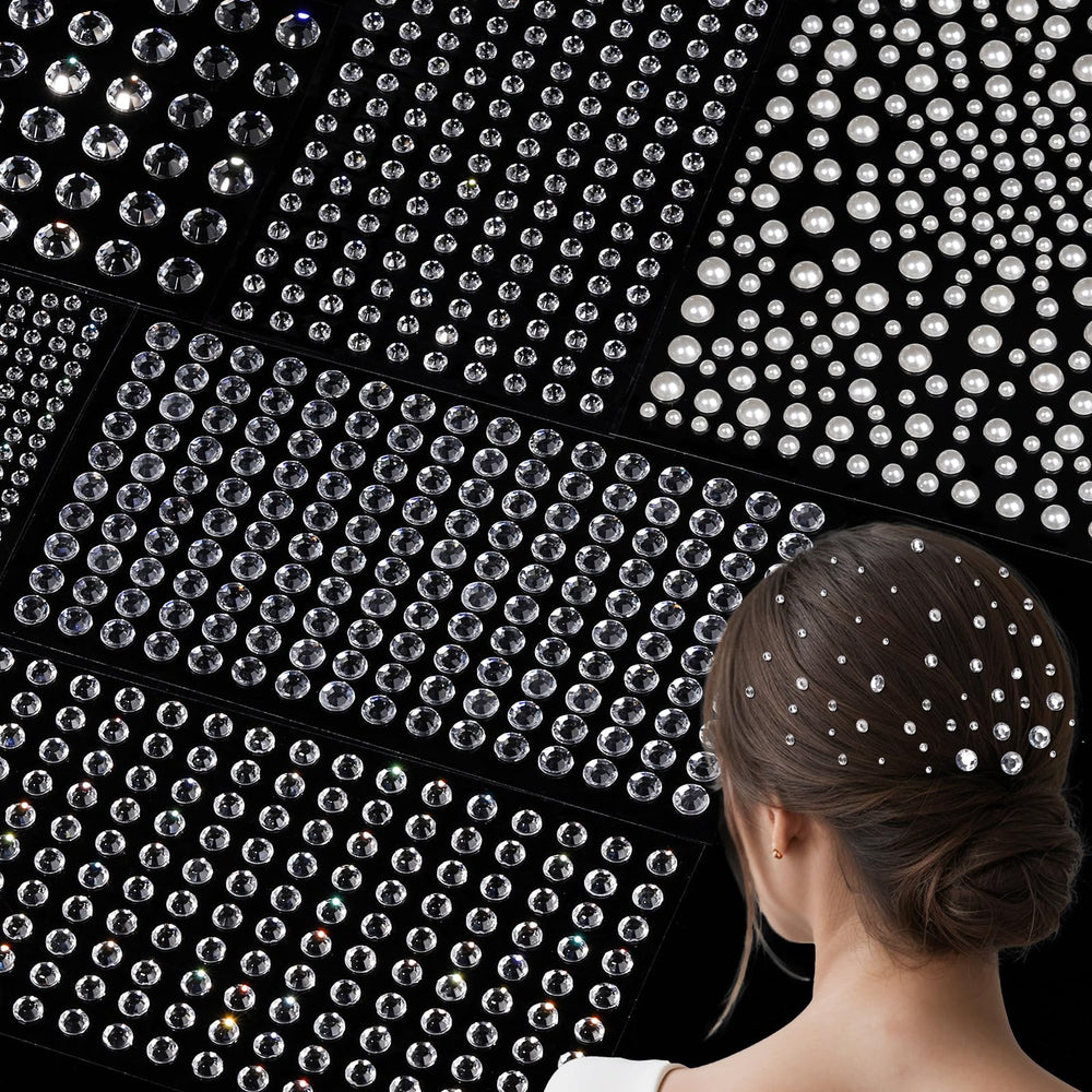 Teenitor 2662 pcs hair and face gems set shown for versatile styling