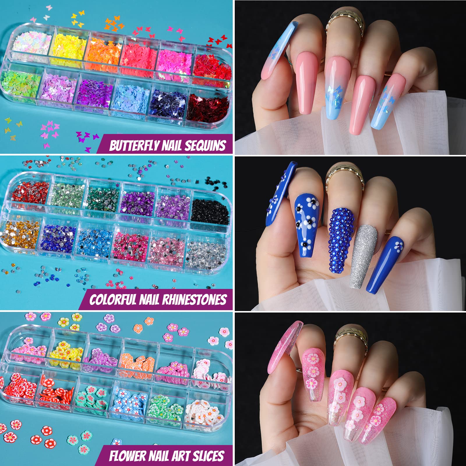 Nail art brushes in Teenitor Acrylic Fake Nails Kit special offer precision for nail design.