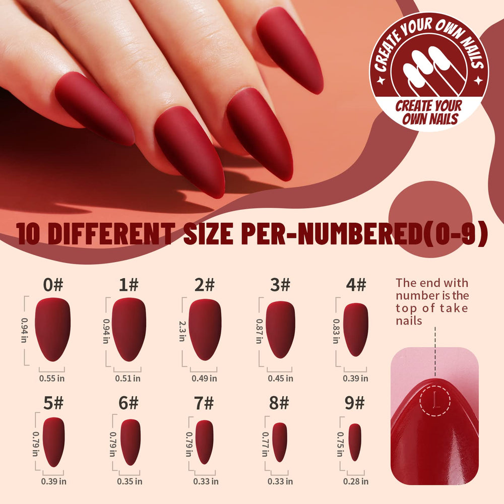 Teenitor almond press-on-nails 12-color palette for diverse looks