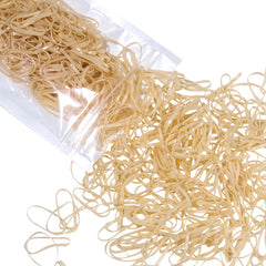 Teenitor beige hair tie pack shows 300 elastic bands for versatile styling