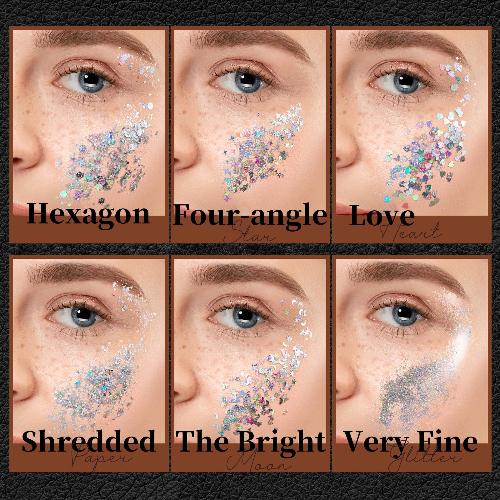 Teenitor body glitter silver holographic shines across skin for celebrations