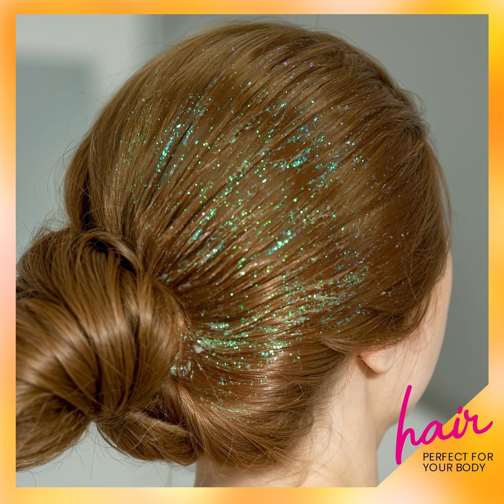 Teenitor holographic glitter closeup on eyes for dramatic glow