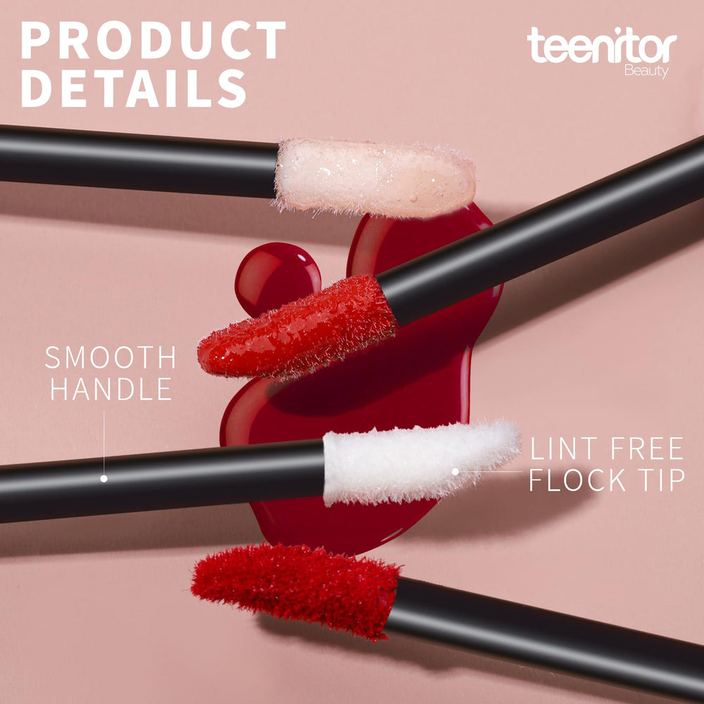 Teenitor multi-use lip wands enable sample testing and edge-cleanups.