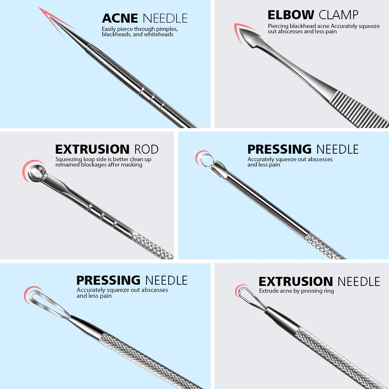 Teenitor dual-end pimple popper tools offering versatile pressure options for blemish care
