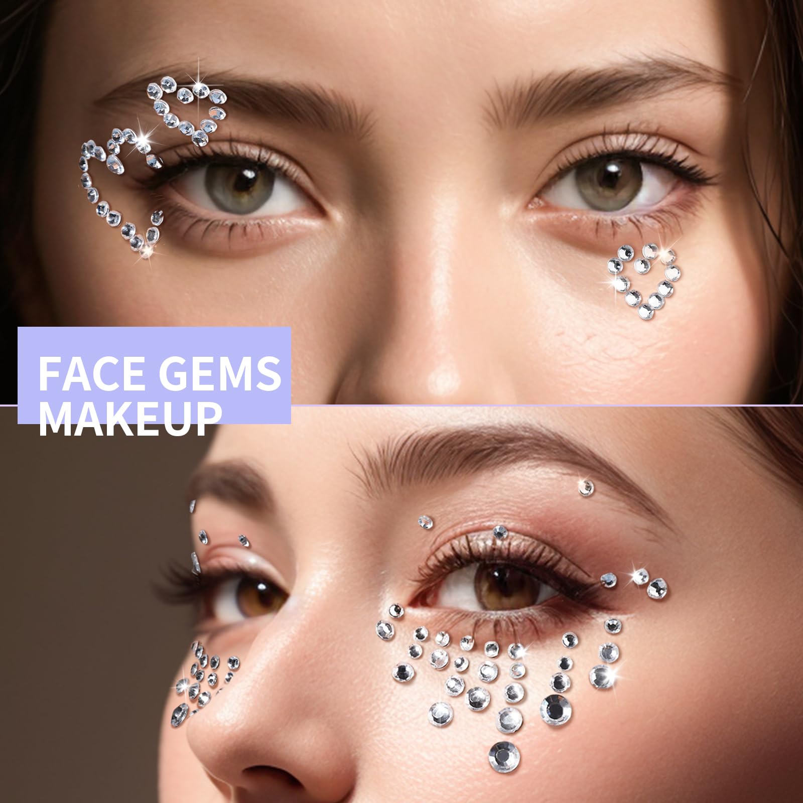 Teenitor face rhinestones easy-application with precision tweezers for flawless placement.