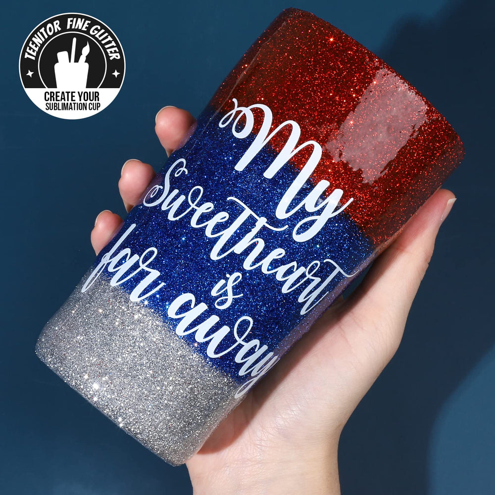 Teenitor Fine Glitter 32-color workspace display highlights variety