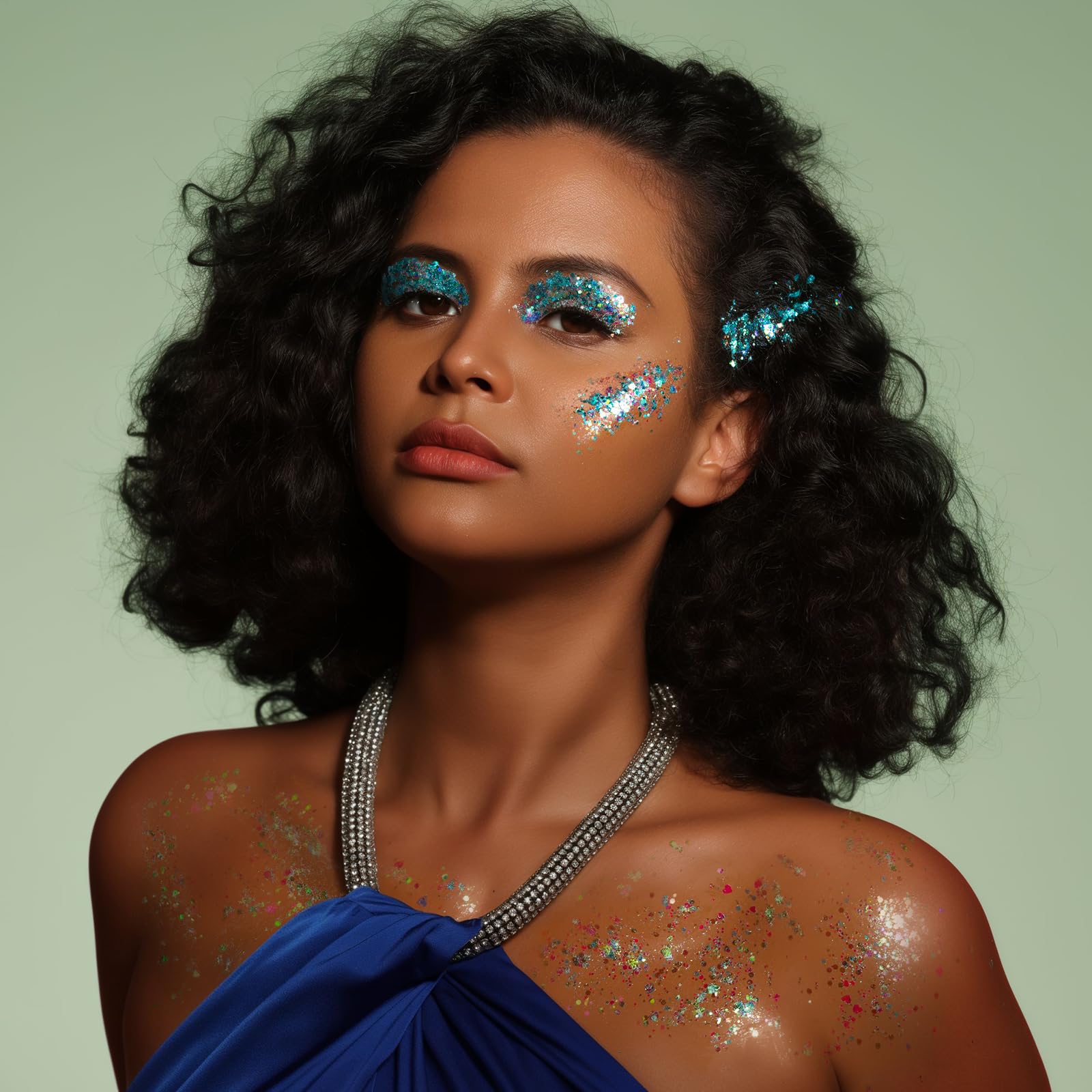 Teenitor Glitter gel on skin shows non-sticky, lightweight finish.