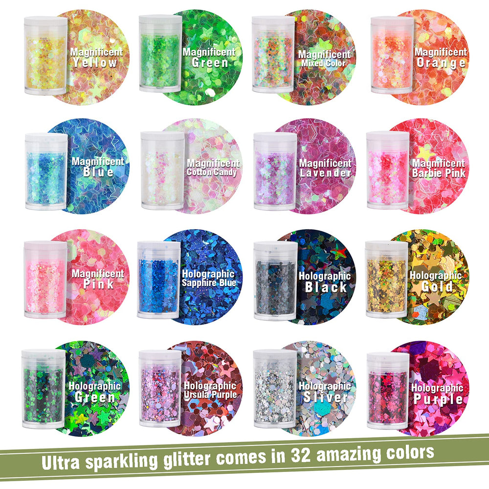 Teenitor glitter nail-application ready on natural or acrylic nails with easy removal.