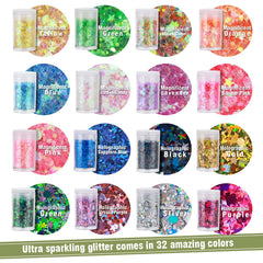 Teenitor glitter nail-application ready on natural or acrylic nails with easy removal.