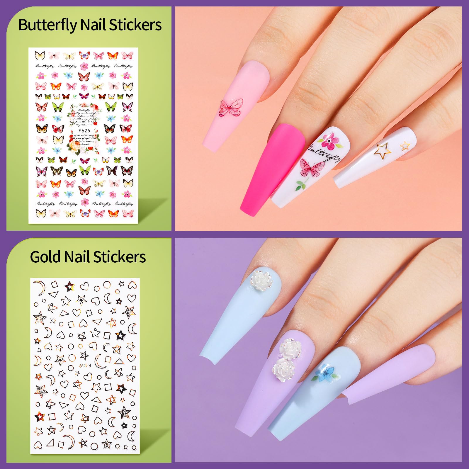 Teenitor glitter press-on nails glam look that lasts without frequent fading