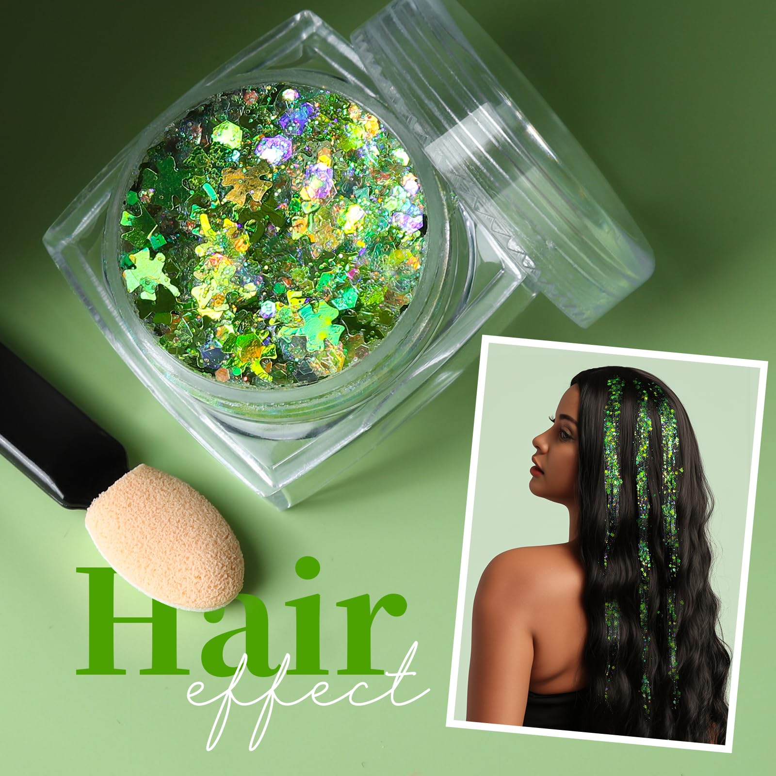 Teenitor Glitter shapes like stars, hearts, and leaves add whimsy.