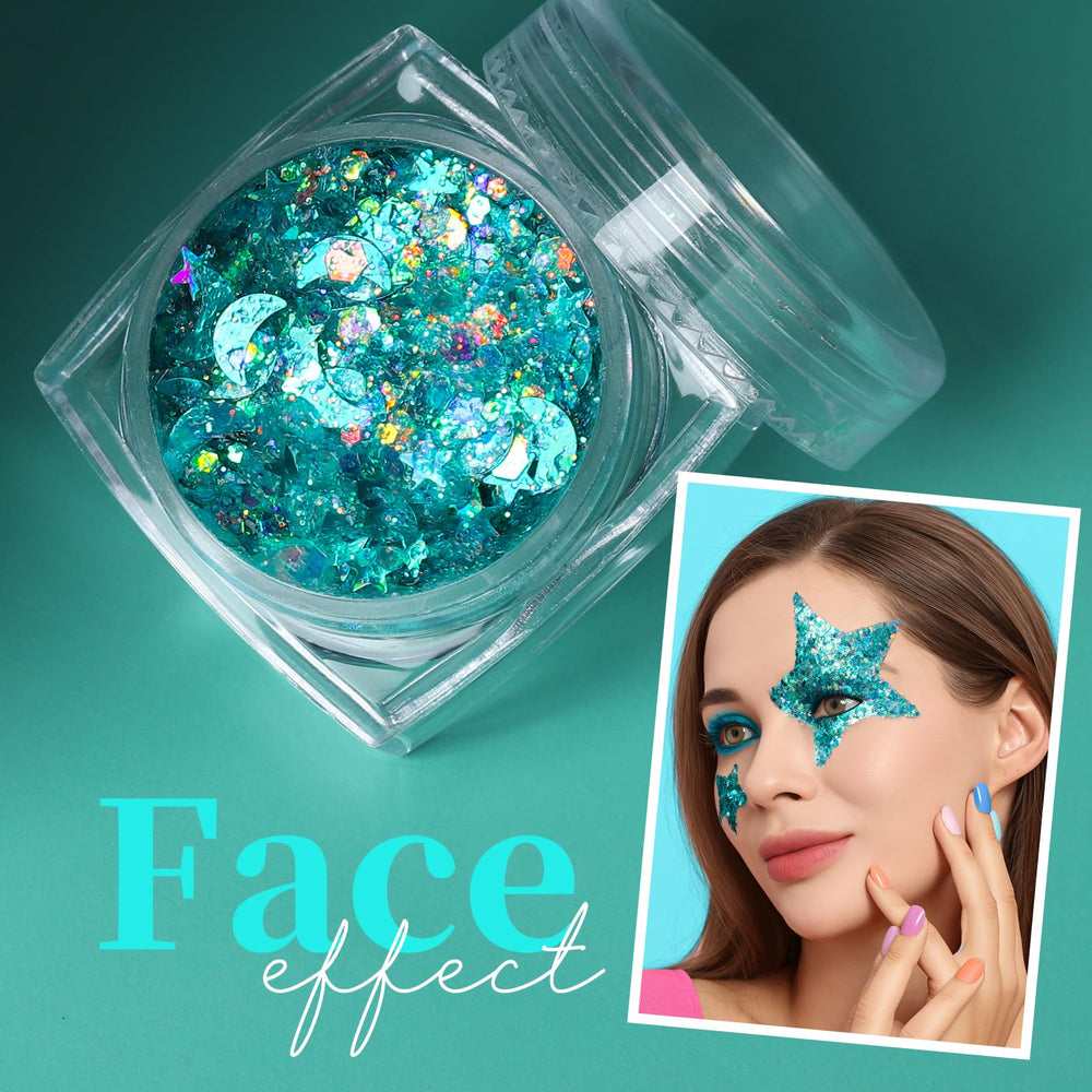 Teenitor Green Glitter close-up demonstrates vibrant iridescent finish.