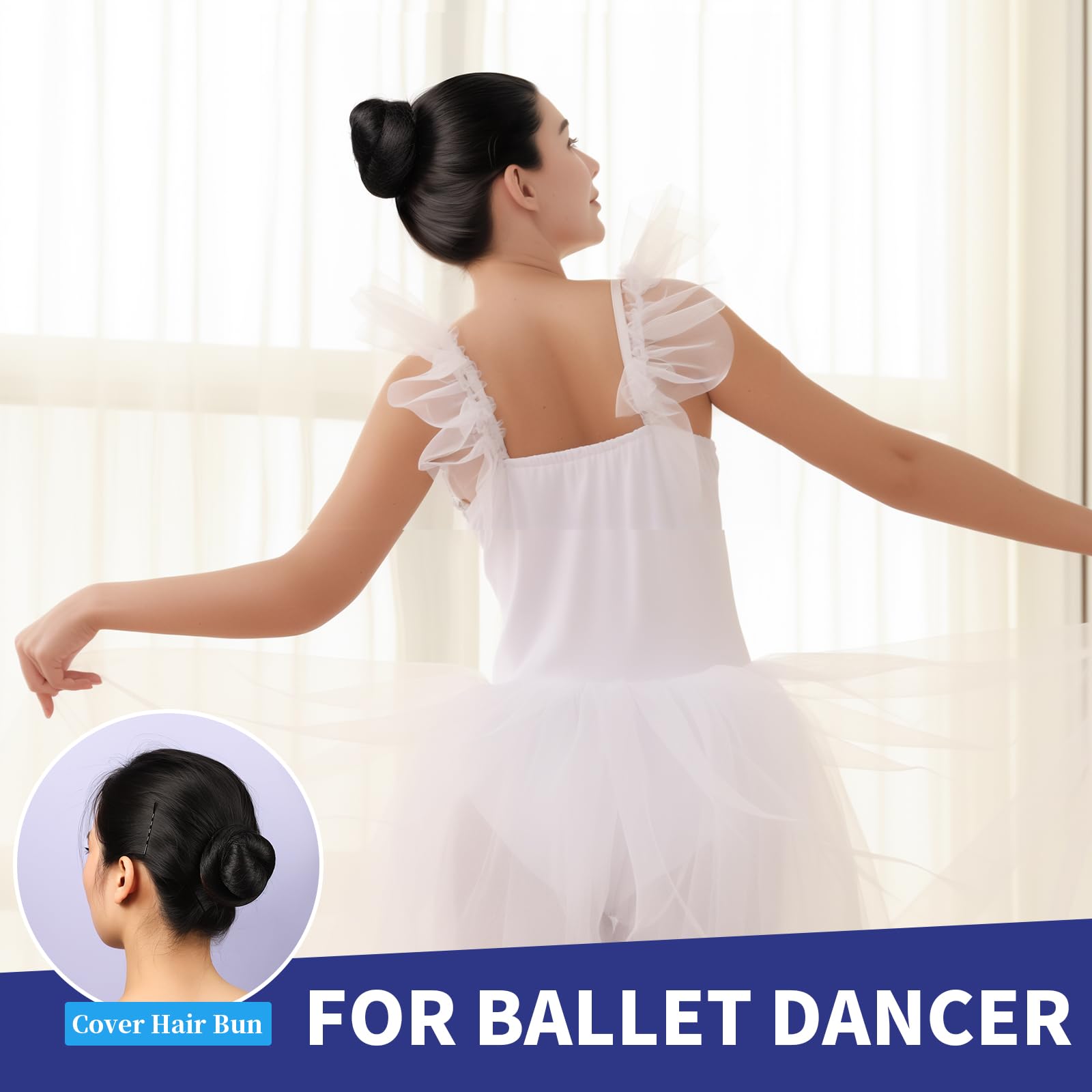Teenitor multi-use hair net suitable for students and professionals who wear buns.
