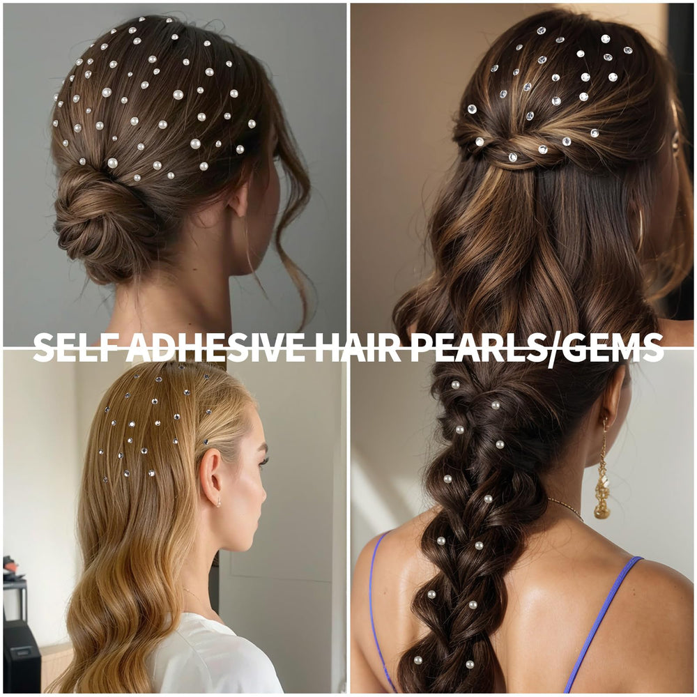 Teenitor hair pearls 3mm to 6mm closeup with lustrous finish
