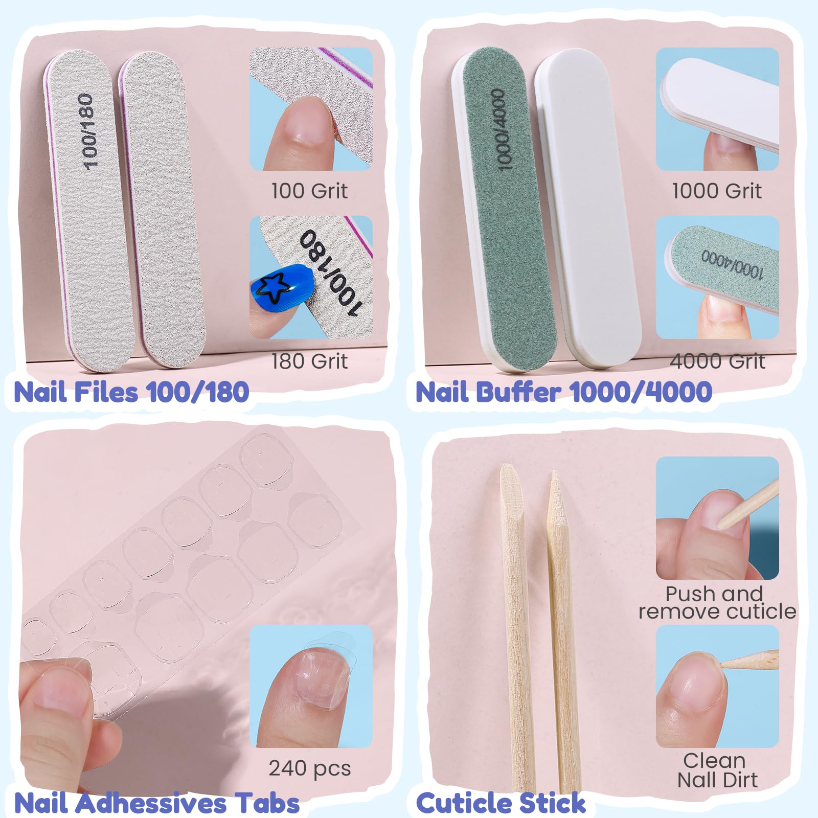 Teenitor butterfly-pattern nails for a delicate, imaginative look