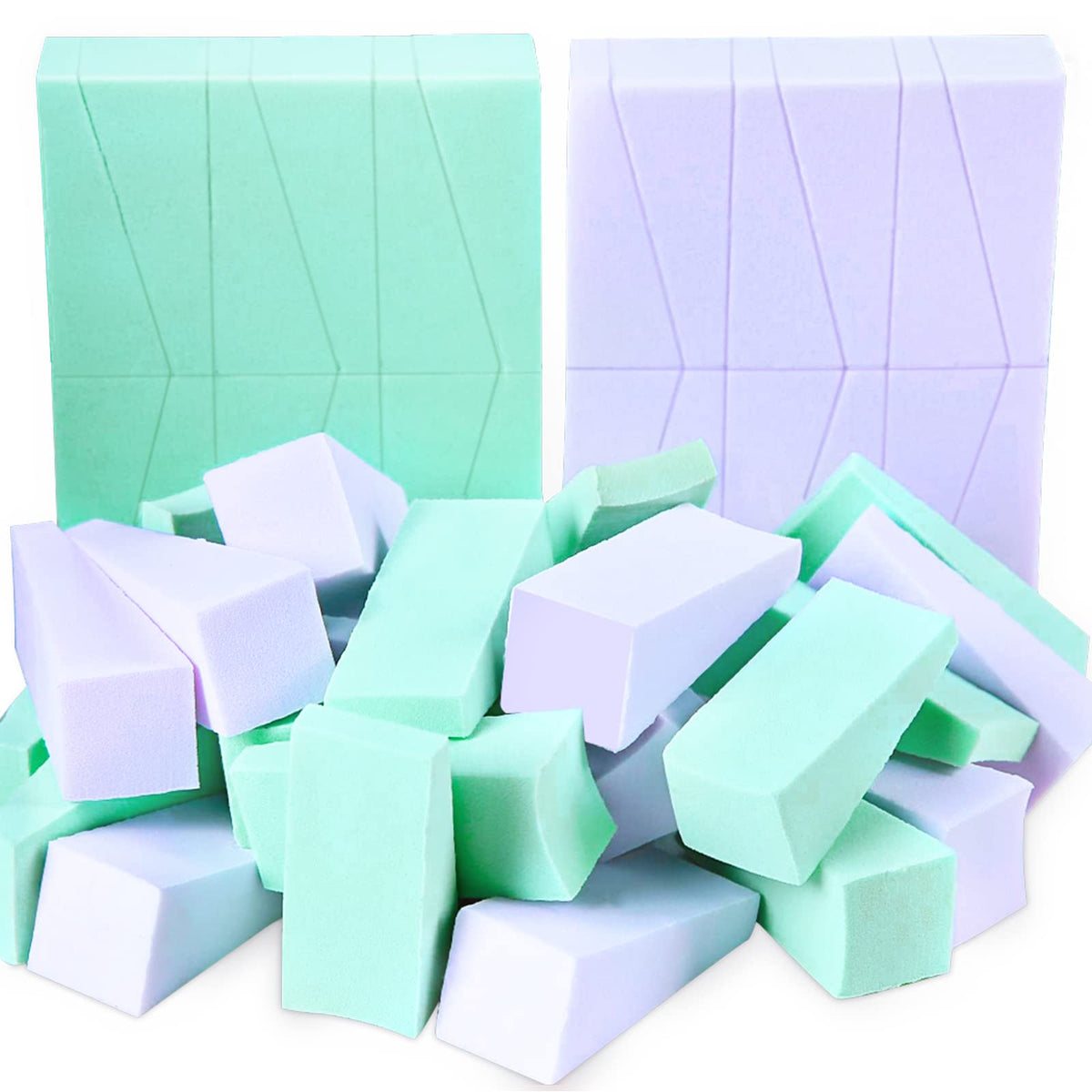 Teenitor makeup sponge mini wedges closeup for precise under-eye application.