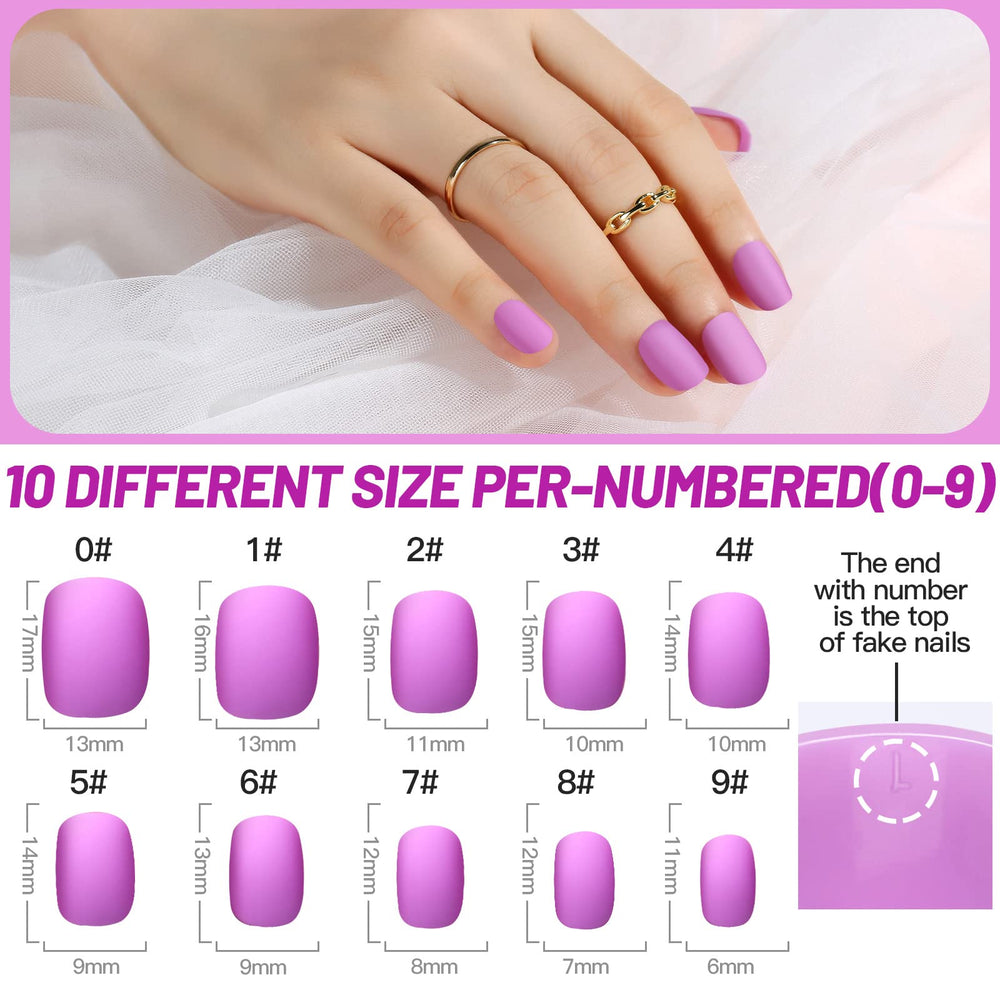 Teenitor matte nails in 12 colors offer versatile style options