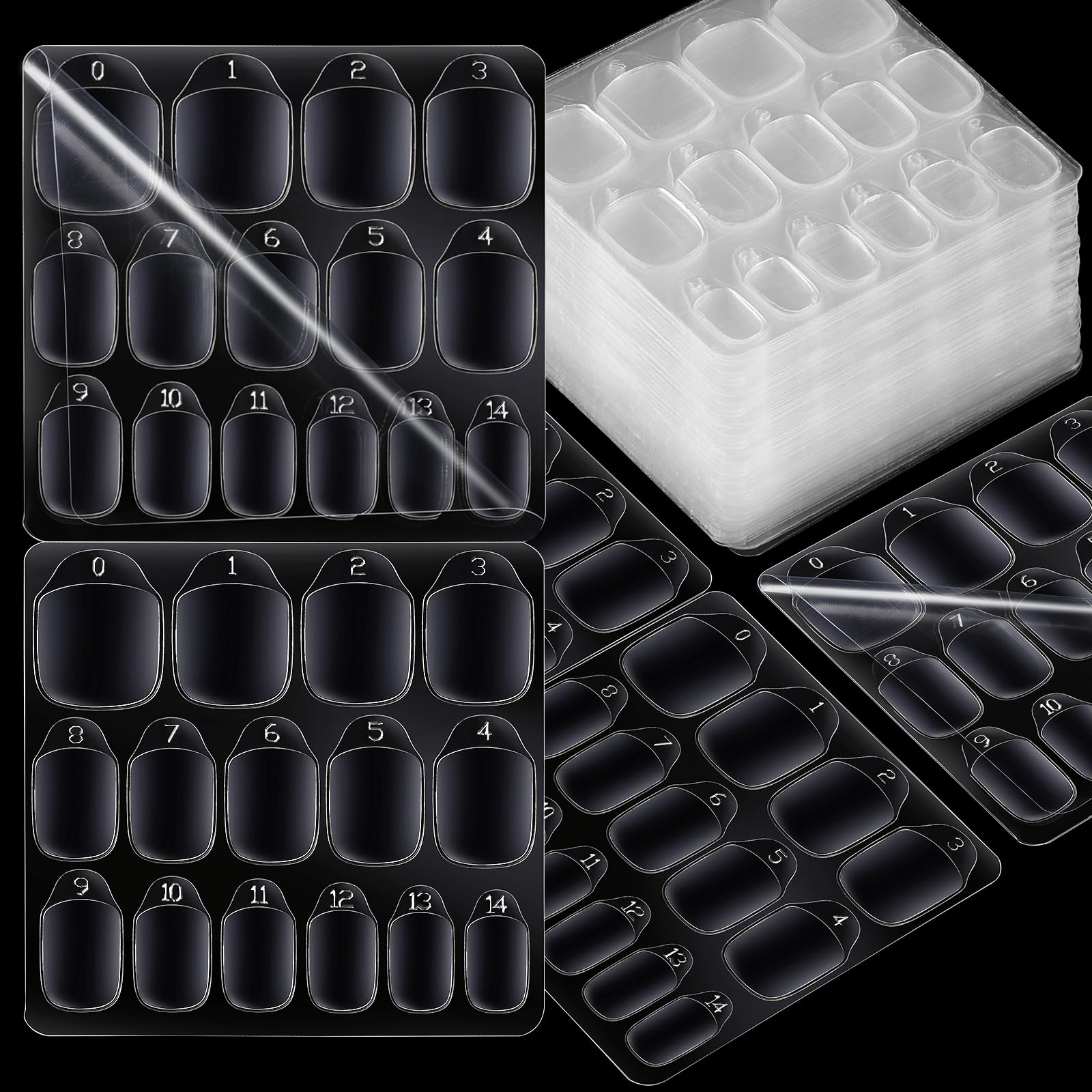Teenitor nail adhesive tabs 15 sizes pack demonstrates versatile sizing for secure wear.