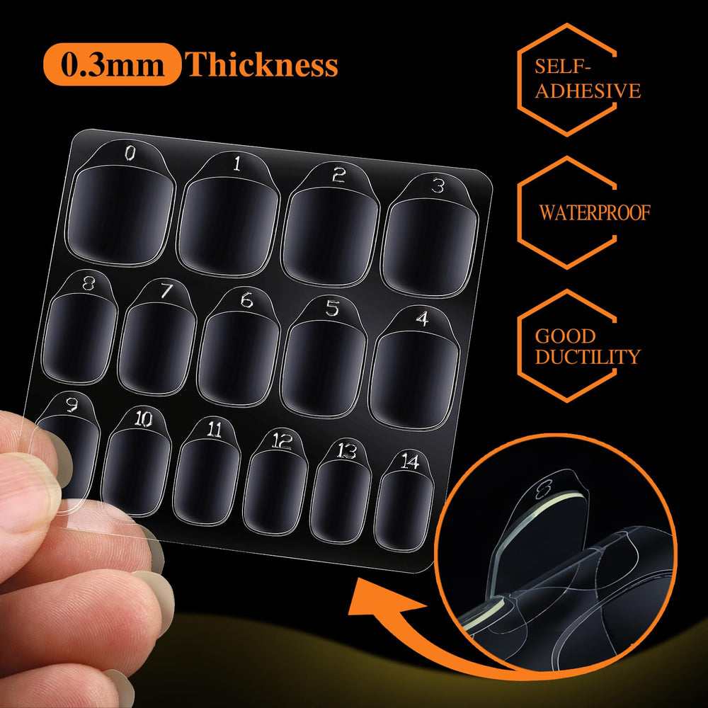 Teenitor nail adhesive tabs 60-sheets display bulk supply for multiple manicures and reuse.