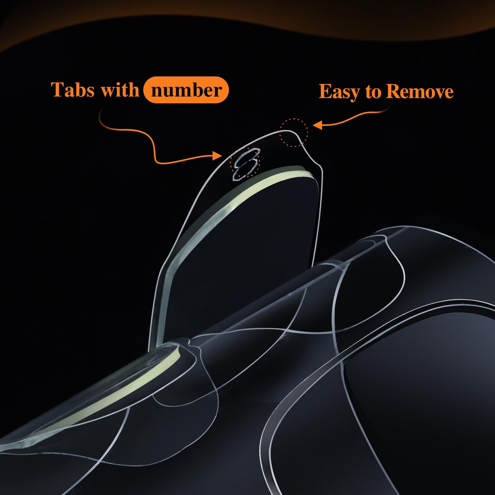 Teenitor nail adhesive tabs application steps hints at quick, tidy nail wear.