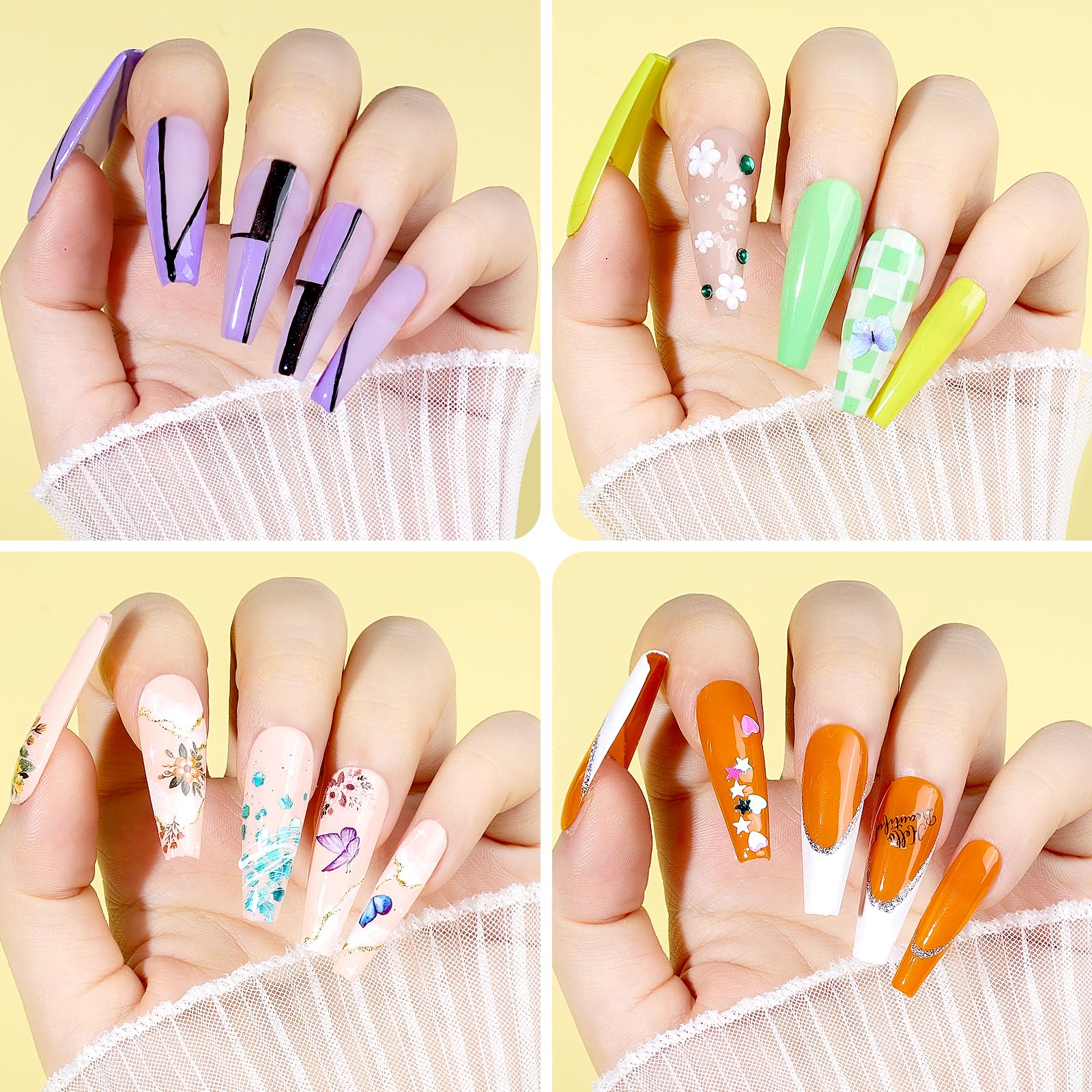 Teenitor glitter, rhinestones, and stickers for versatile nail art