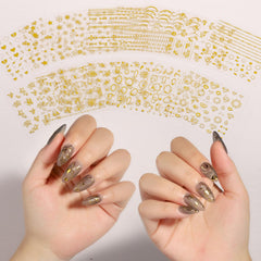 Teenitor nail art brush set with varied shapes for precise designs