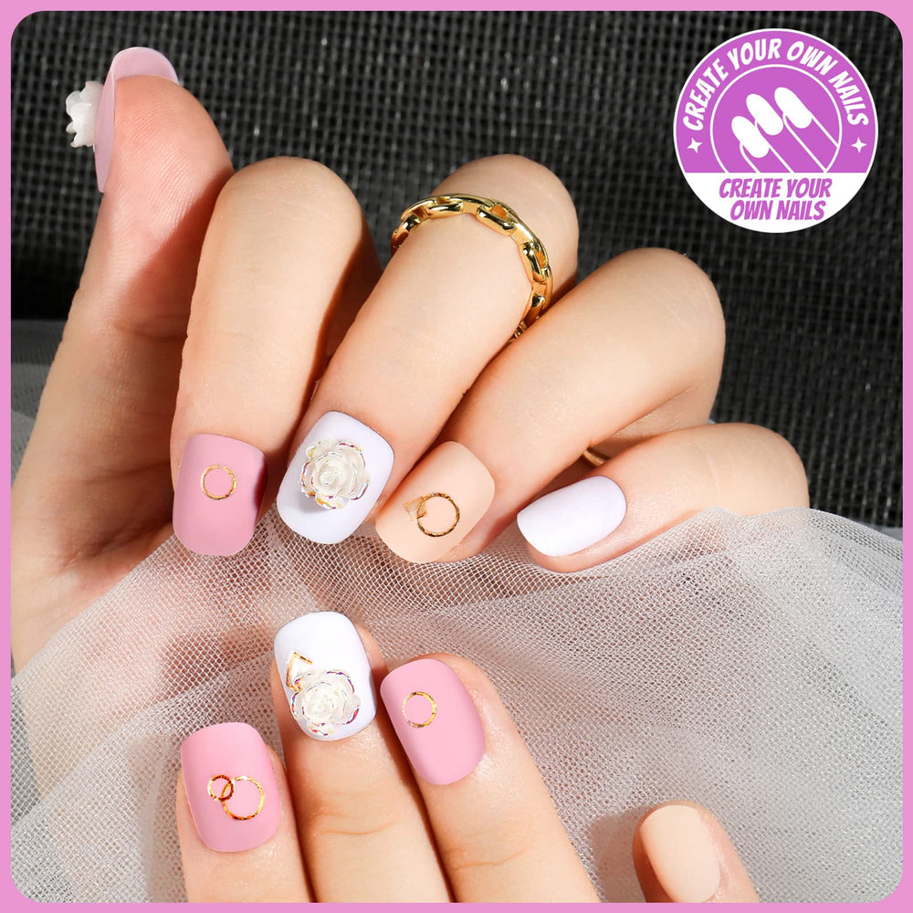Teenitor nail art stickers and flower charms boost DIY nail designs