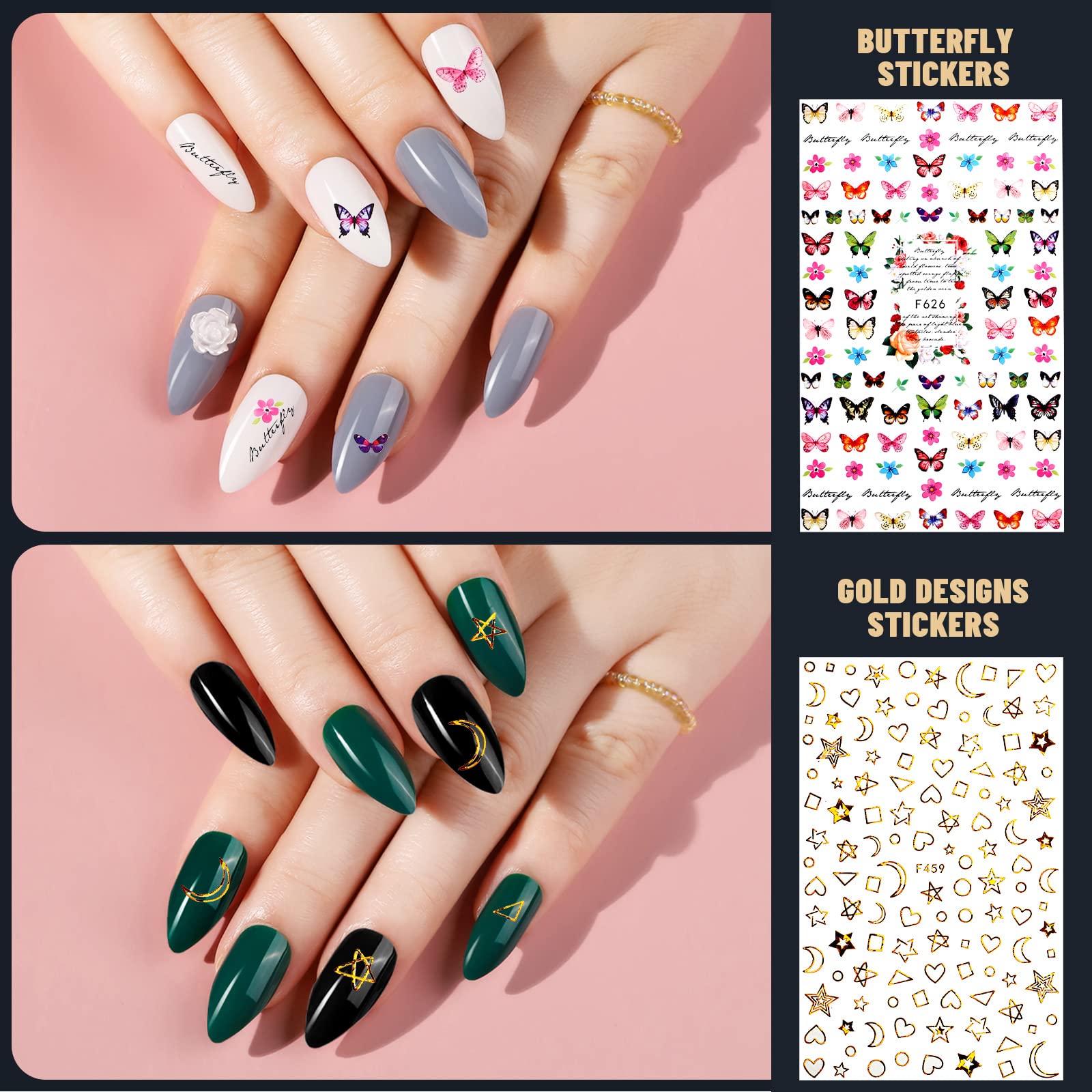 Teenitor nail-art-stickers-rose-gems adds easy, beginner-friendly decoration for personalized nails.