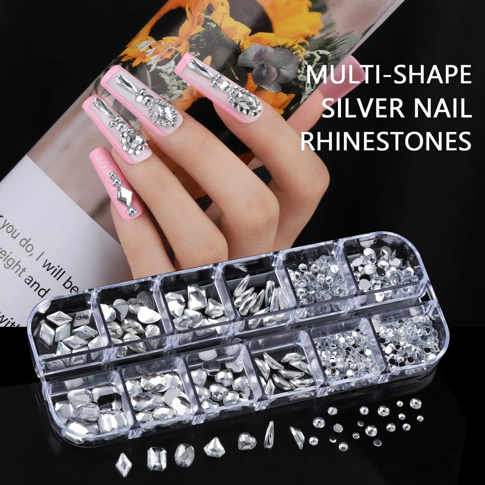 Teenitor silver nail art stickers deliver quick, cohesive designs for nails.