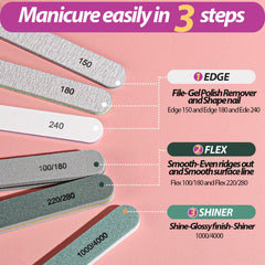Teenitor nail buffer block 100-180-220-280 smooths ridges for refined nails