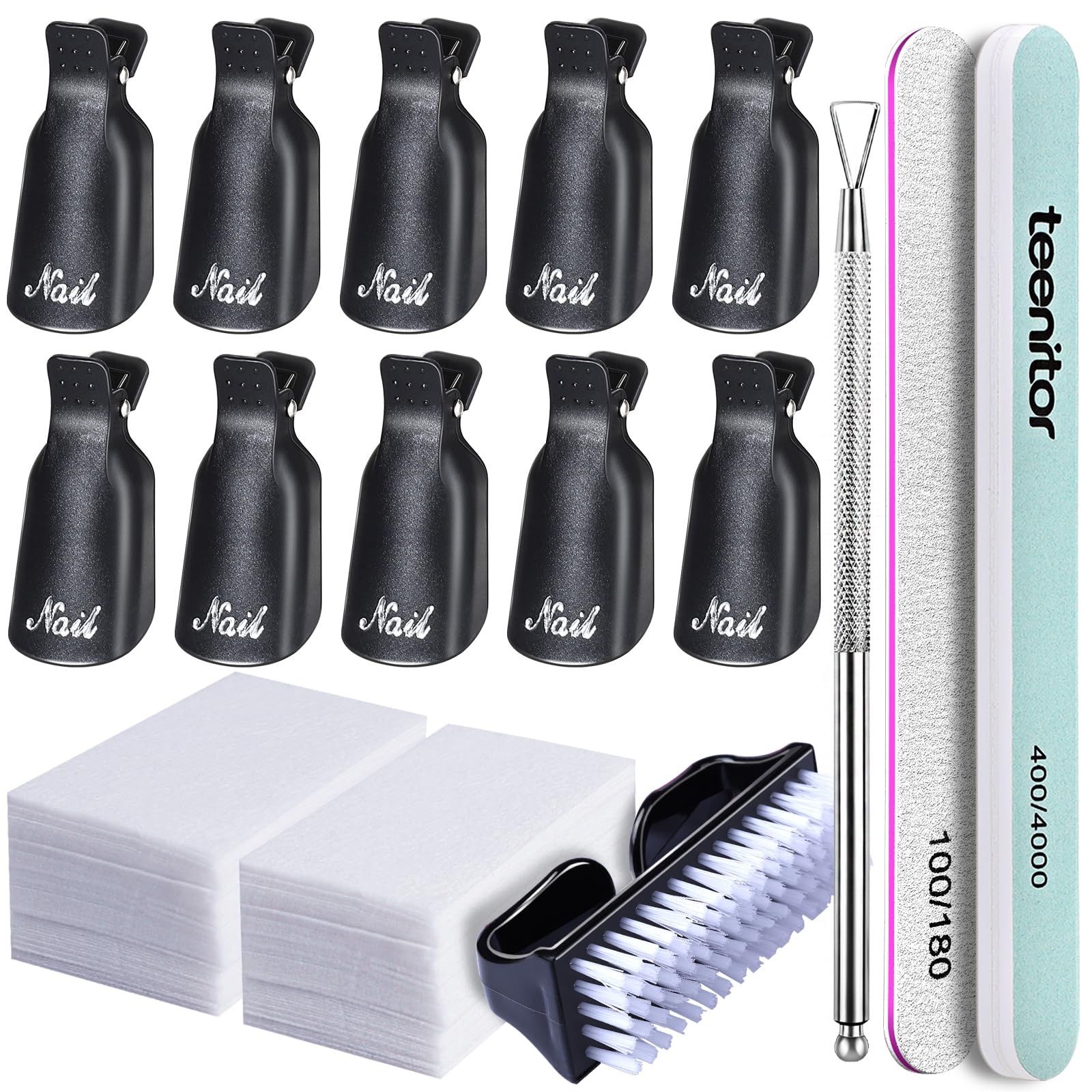 Teenitor Nail Gel Remover Kit Clips enable easy soak-off at home