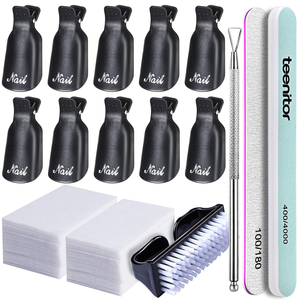 Teenitor Nail Gel Remover Kit Clips enable easy soak-off at home