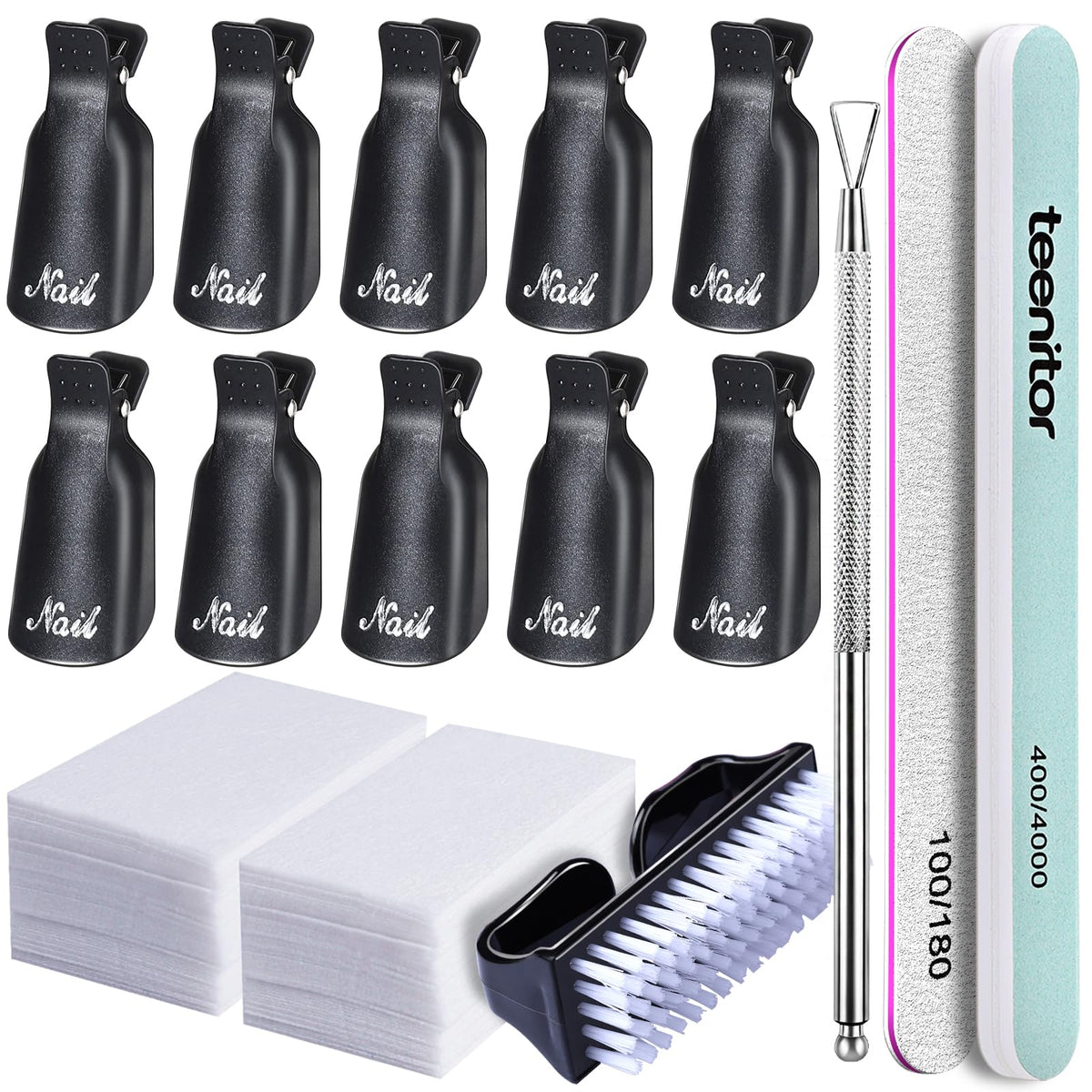 Teenitor Nail Gel Remover Kit Clips enable easy soak-off at home