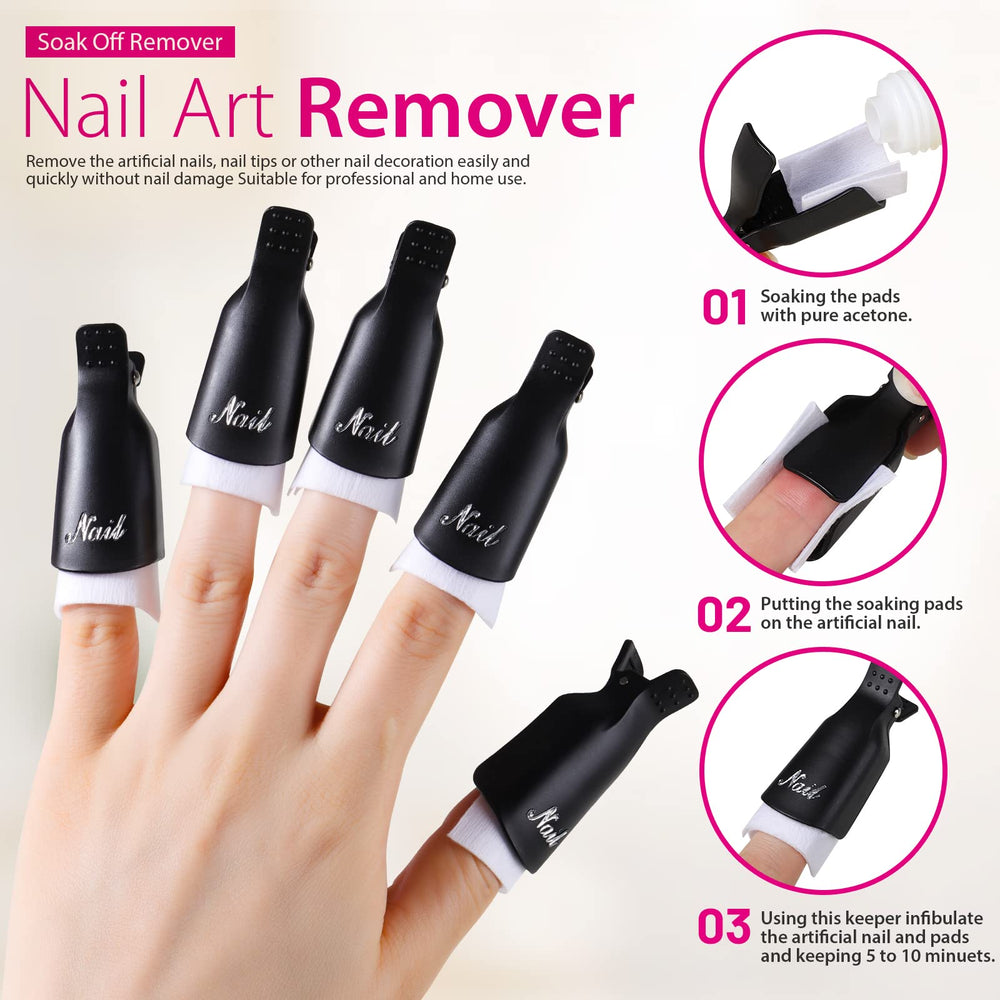 Teenitor Nail Gel Remover Pads in use for efficient gel removal
