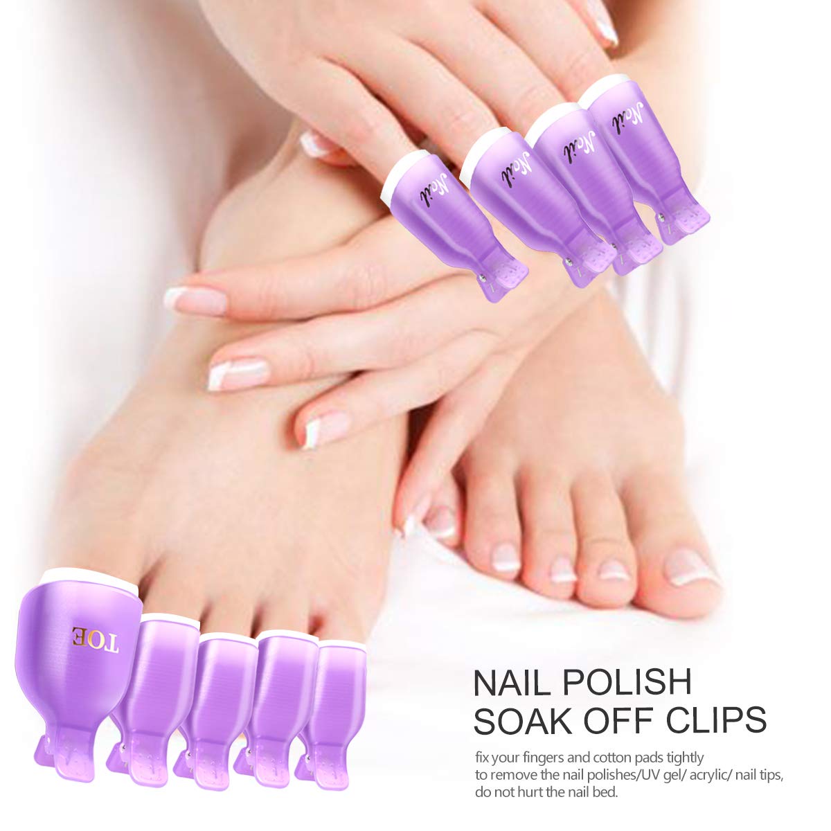 Teenitor nail remove pads closeup emphasizes comfortable, mess free removal with disposable pads