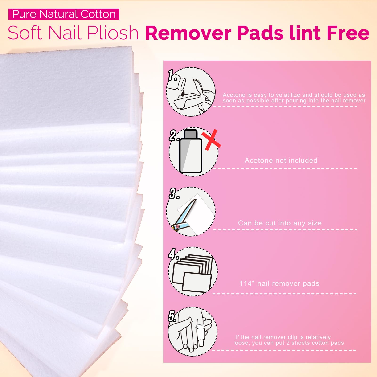 Teenitor Nail Remover Kit Closeup highlights reusable clips and pads