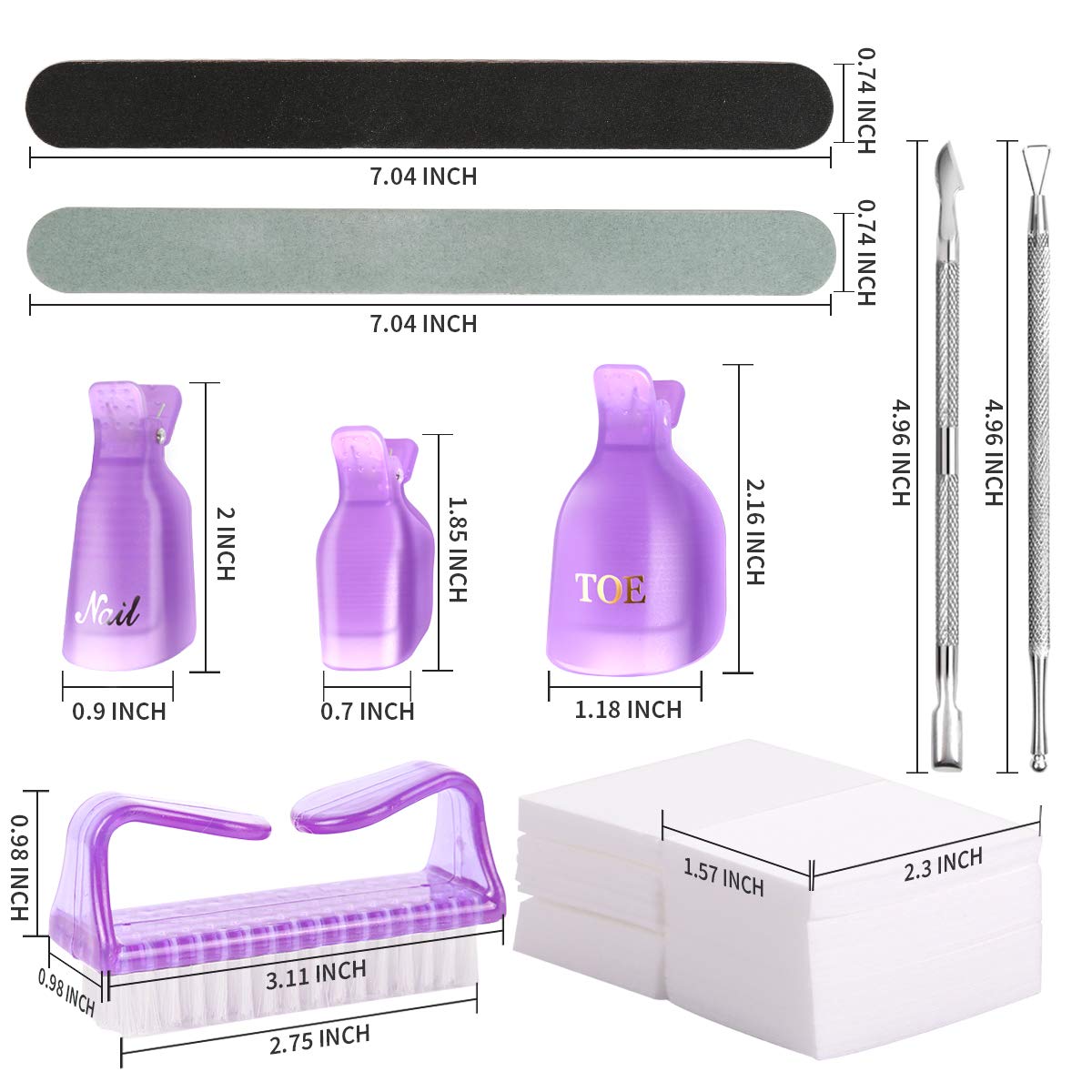 Teenitor nail soak-off clips 20 pcs closeup highlights reusable, time saving removal