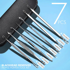 Teenitor pimple extractor with comedone extractor and angled loop for easy blemish removal